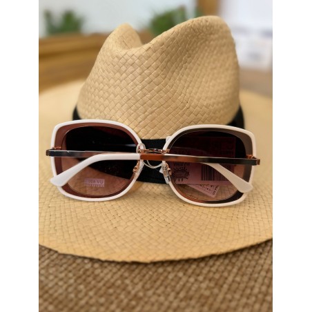 Lunettes de Soleil Carrées Blanches Femme Tendance | Marina & Paloma