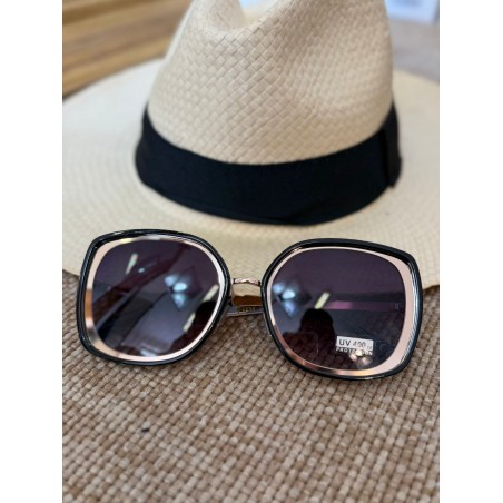 Lunettes de Soleil Carrées Noires Femme Chic | Marina & Paloma