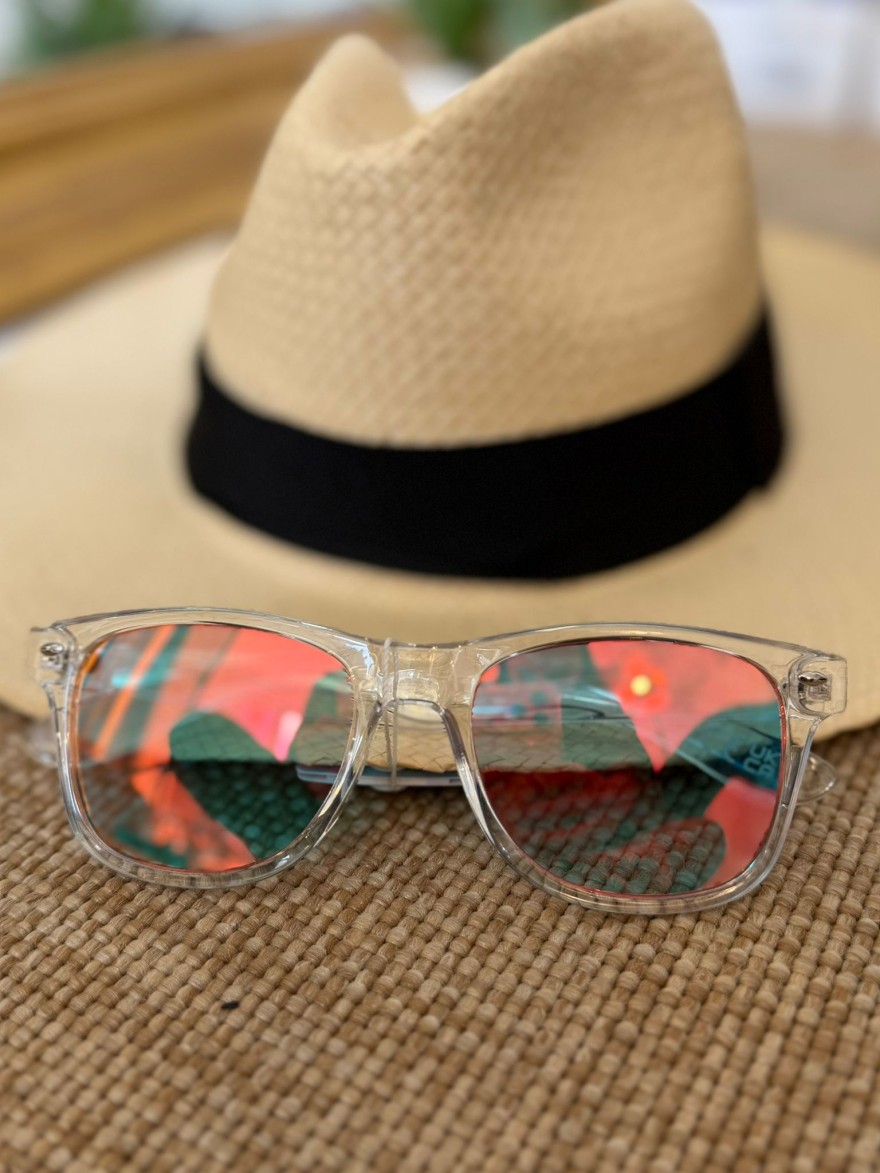 Lunettes de Soleil Transparentes Effet Miroir Femme | Marina & Paloma