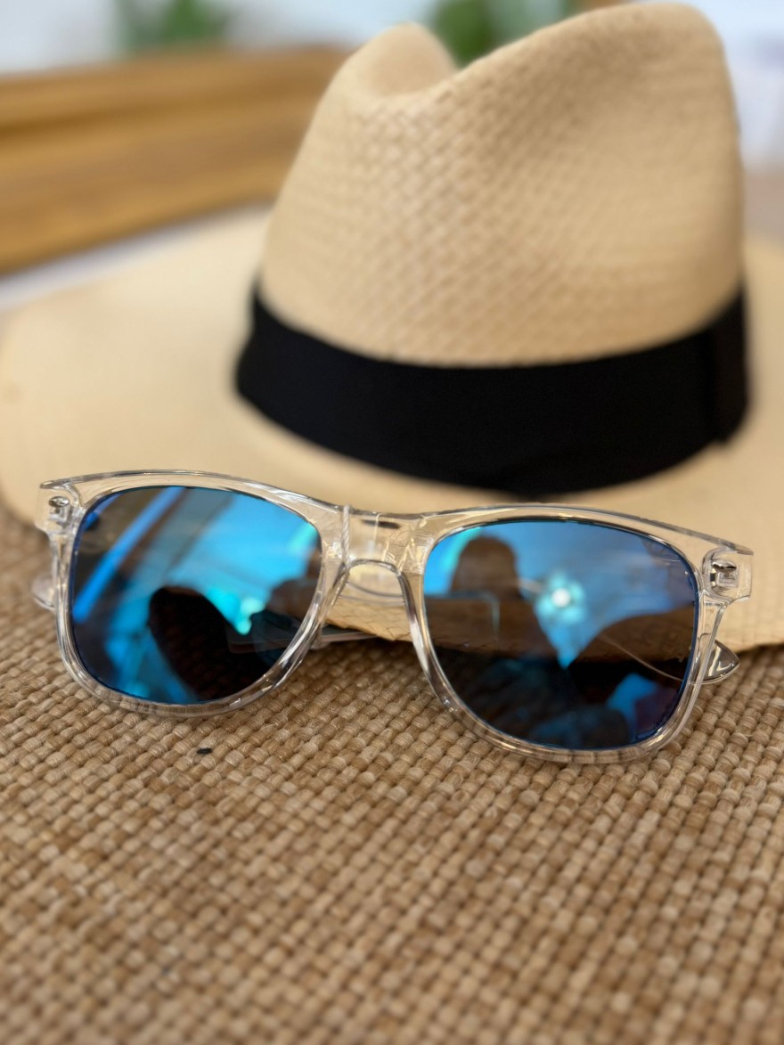 Lunettes de Soleil Transparentes Bleues Femme | Marina & Paloma