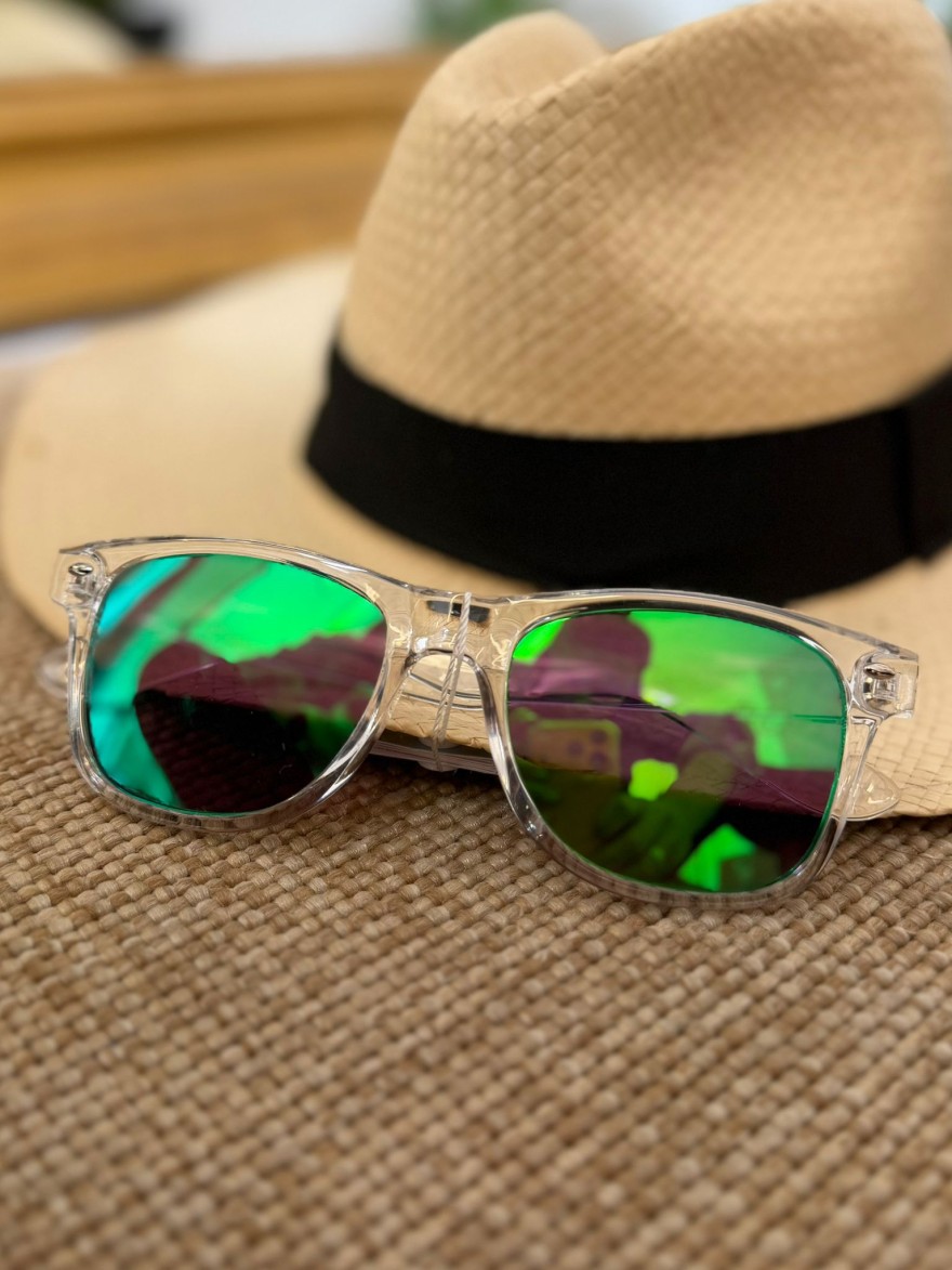 Lunettes de Soleil Transparentes Vertes Femme | Marina & Paloma