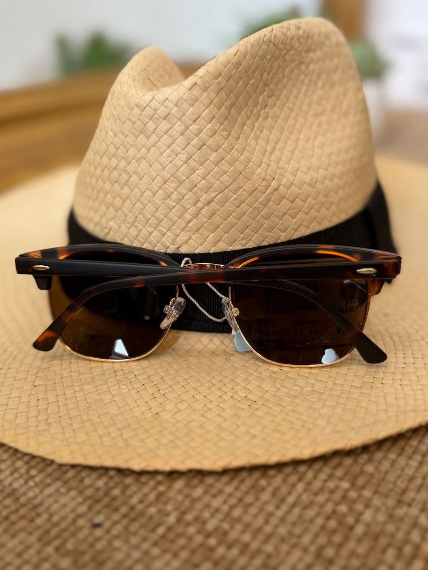 Lunettes de Soleil Écailles Marron Femme | Marina & Paloma