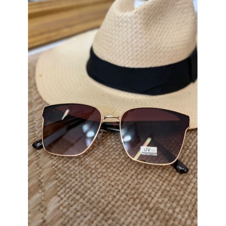 Lunettes de Soleil Écaille Femme Carrées Dorées | Marina & Paloma