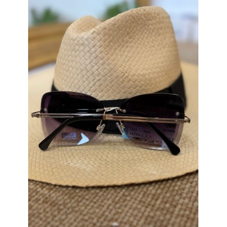 Lunettes de Soleil Sans Monture Noires Femme | Marina & Paloma