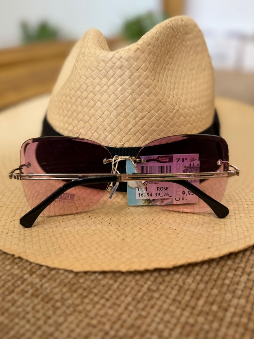 Lunettes de Soleil Sans Monture Roses Femme | Marina & Paloma