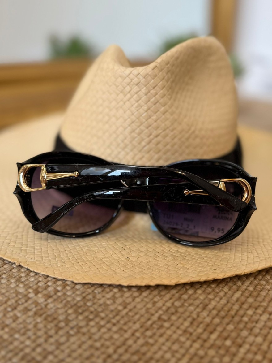 Lunettes de Soleil Rondes Noires Femme Vintage | Marina & Paloma