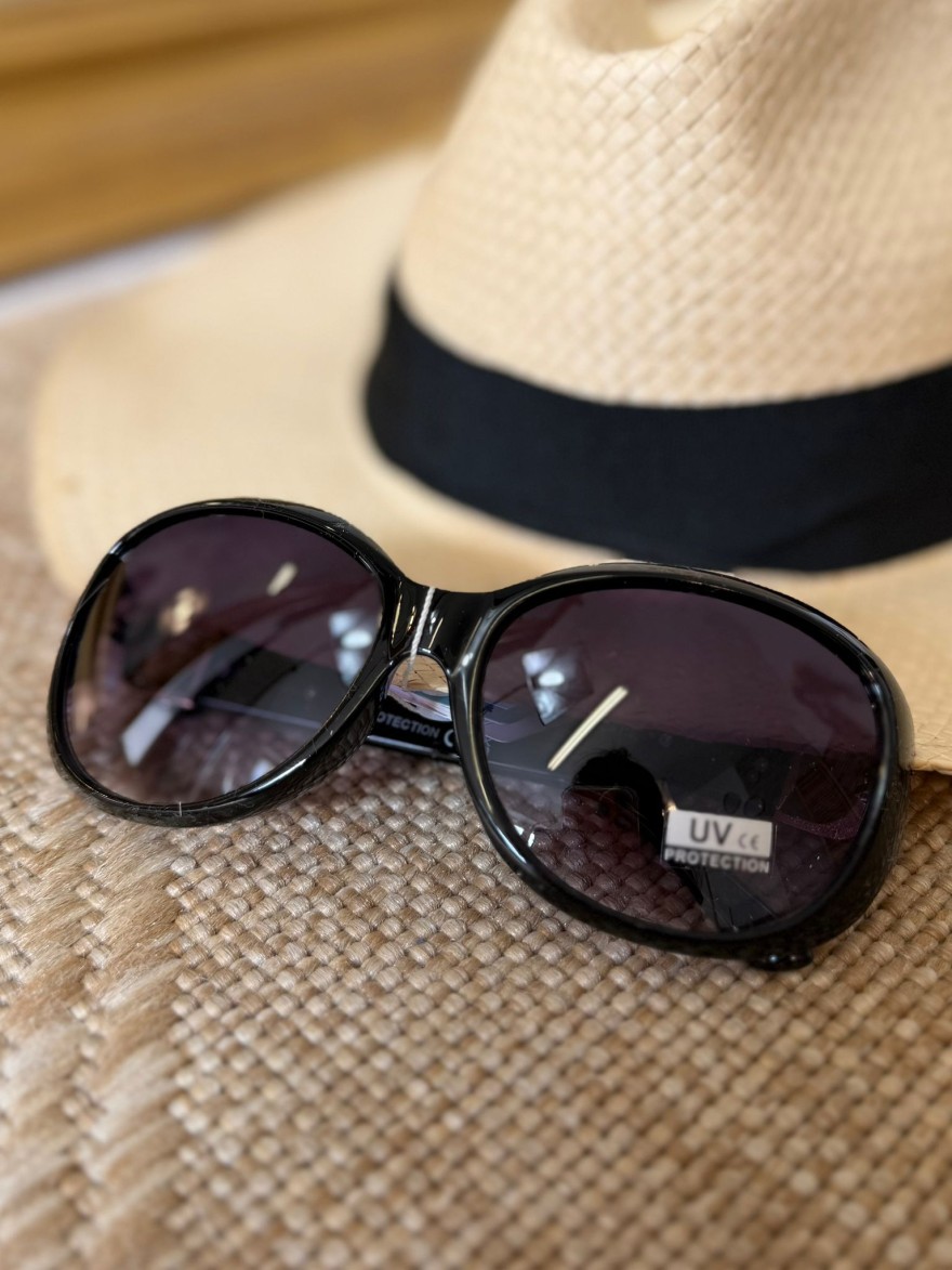 Lunettes de Soleil Rondes Noires Femme Vintage | Marina & Paloma