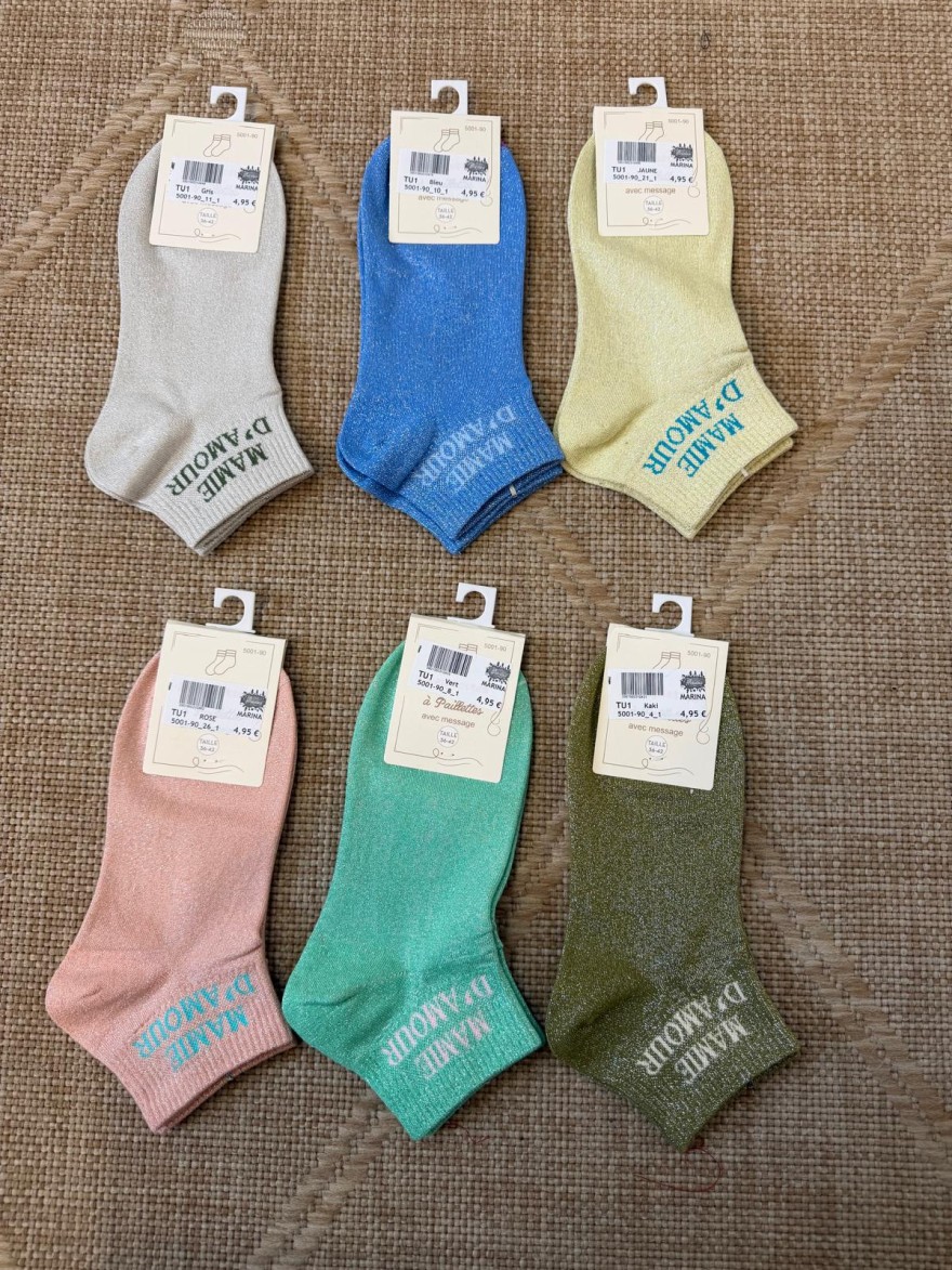 Chaussettes Pailletées Femme Colorées | Marina & Paloma