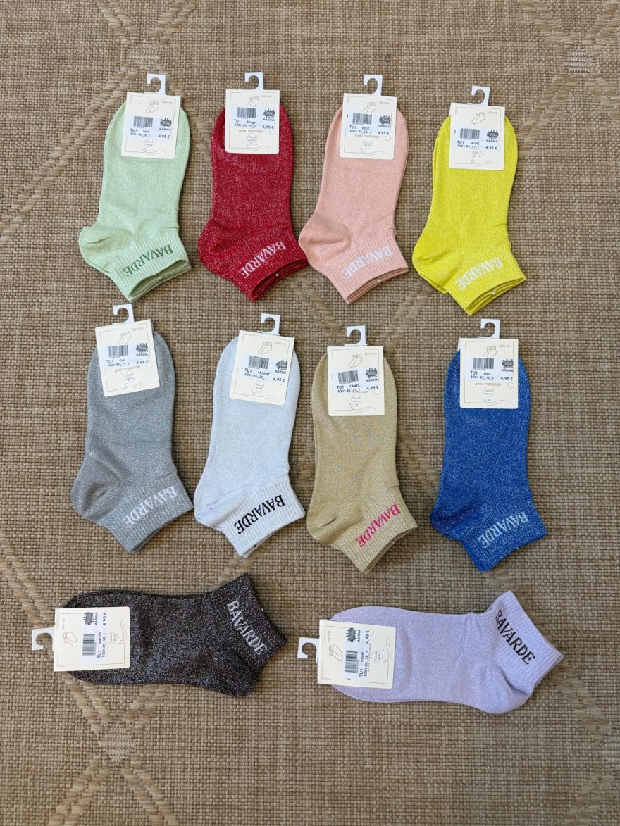 Chaussettes Pailletées “Bavarde” Femme Colorées | Marina & Paloma