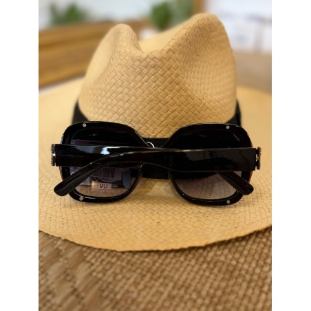 Lunettes de Soleil Oversize Noires Femme Vintage | Marina & Paloma