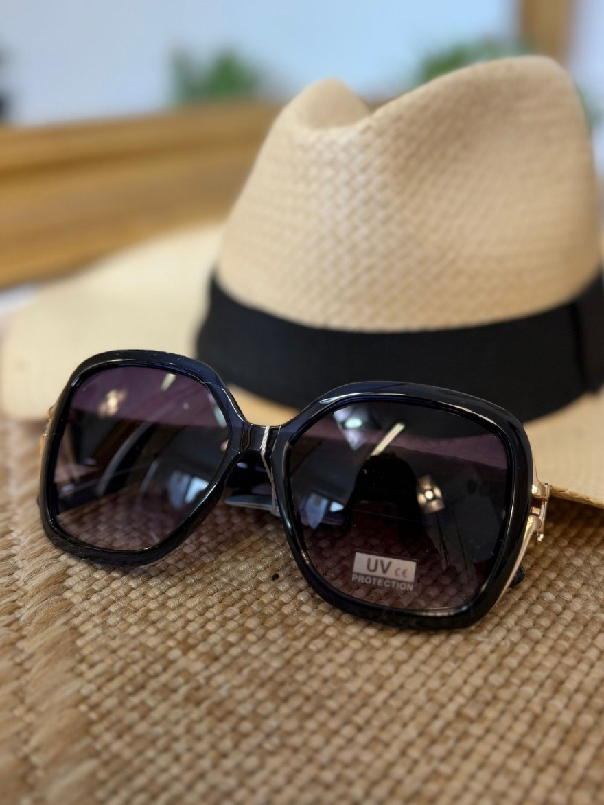 Lunettes de Soleil Oversize Bleues Femme Chic | Marina & Paloma