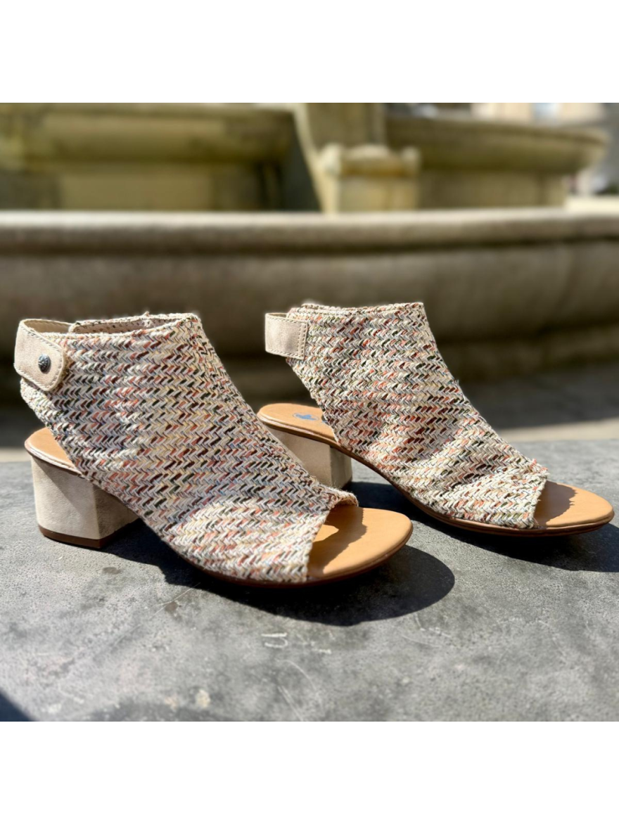Nu-pieds à Talon Rieker 64670-62 Tressé Multicolore Confort | Marina & Paloma