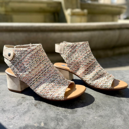 Nu-pieds à Talon Rieker 64670-62 Tressé Multicolore Confort | Marina & Paloma