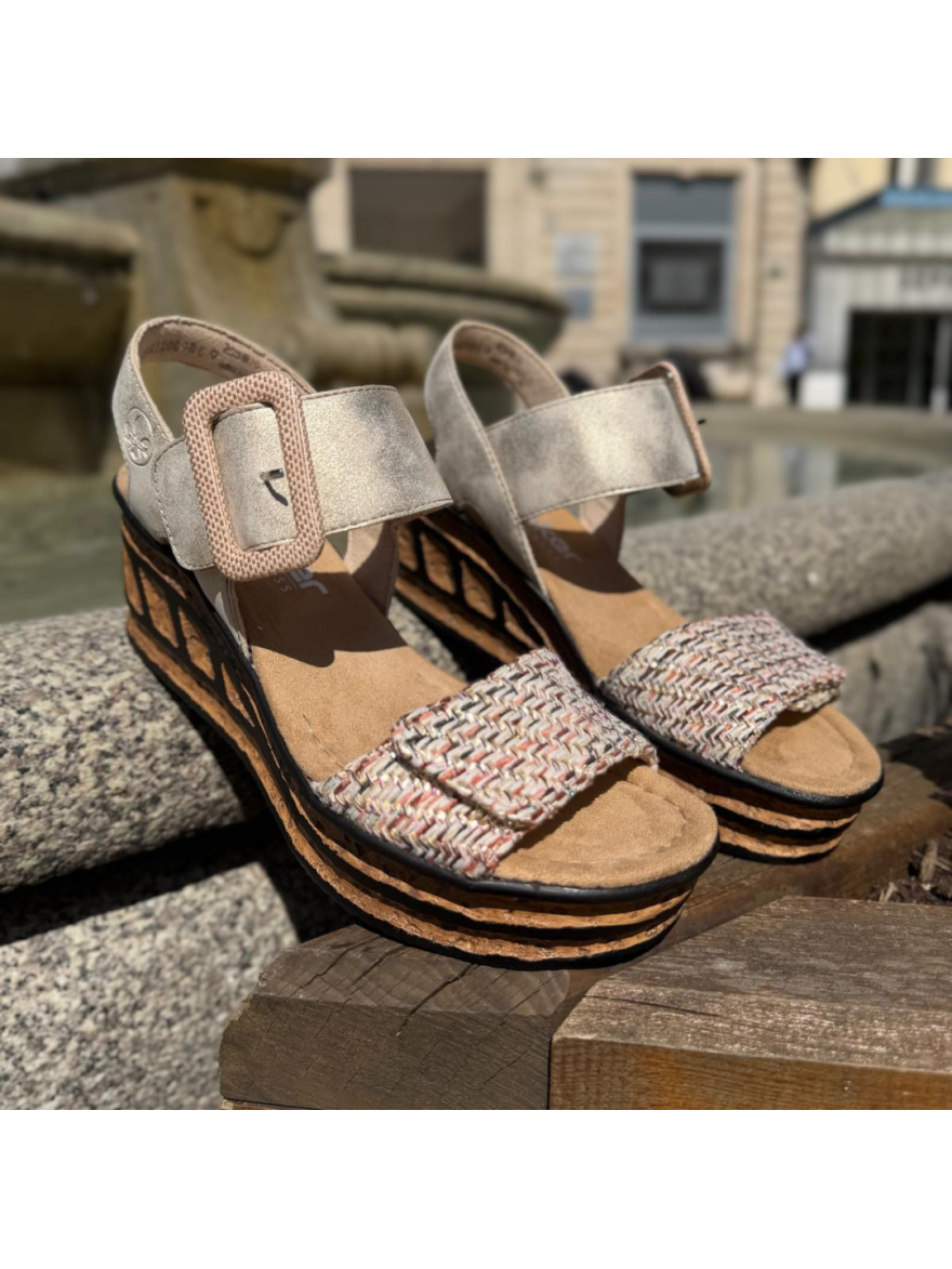 Nu-pieds Rieker 68172-60 compensés Antistress | Marina & Paloma