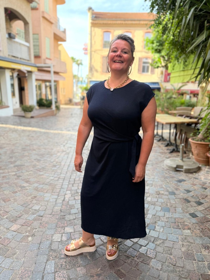 Robe Longue Bleu Marine Grande Taille | Marina & Paloma