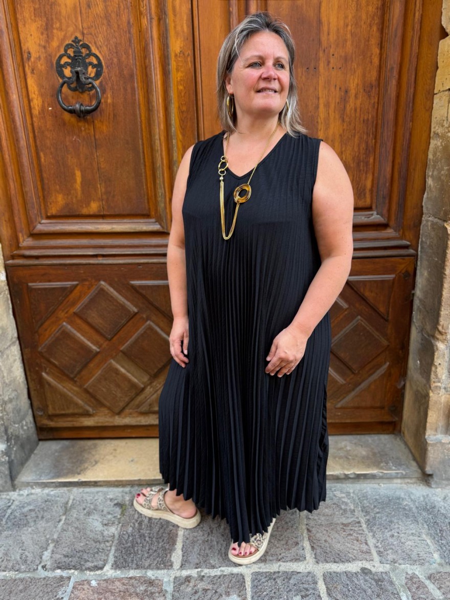 Robe Longue Plissée Grande Taille | Marina & Paloma