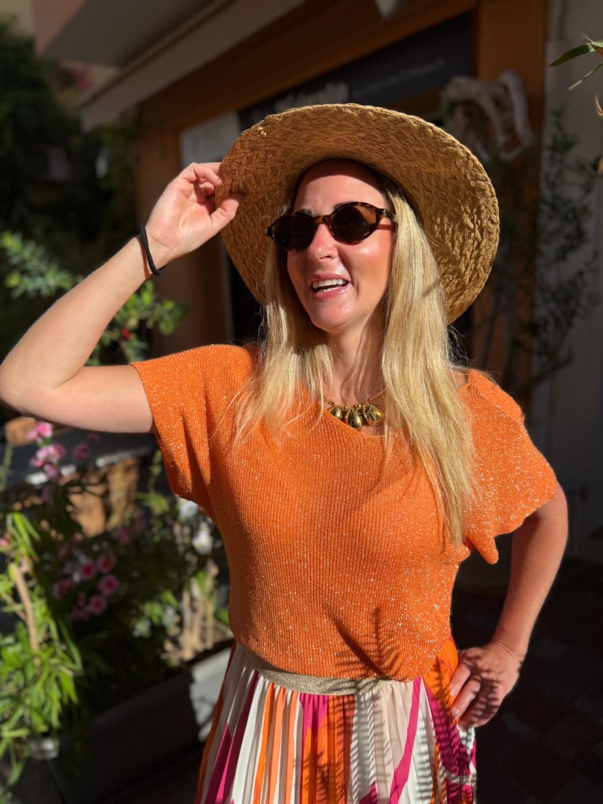 Pull Lurex Beige Léger Petit Prix | Marina & Paloma
