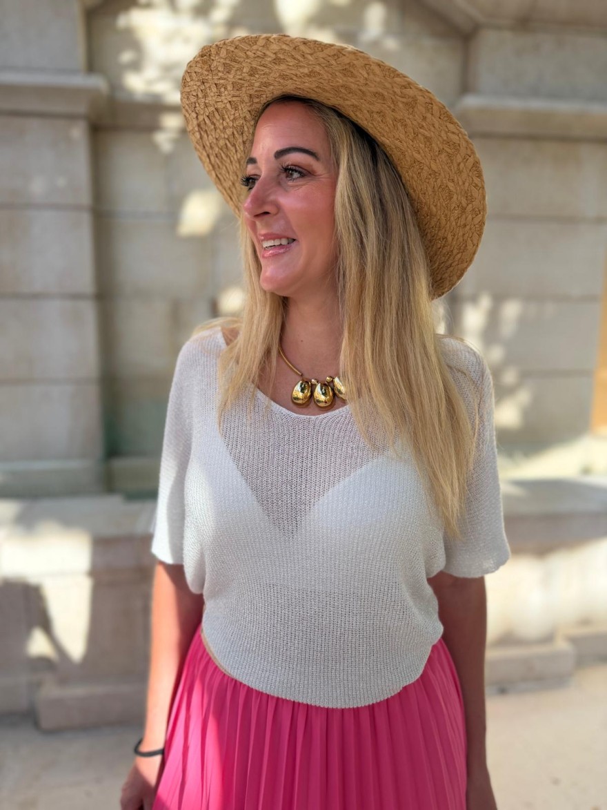 Pull Lurex Beige Léger Petit Prix | Marina & Paloma