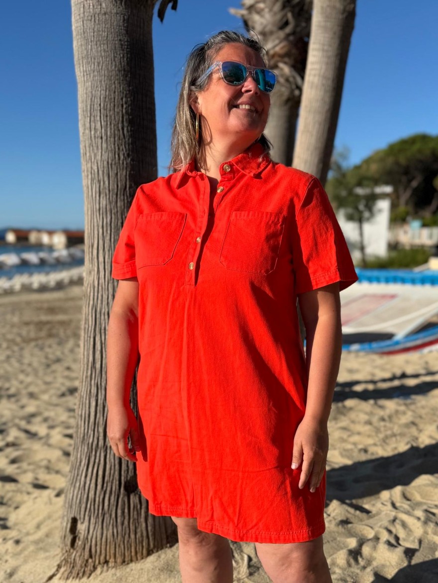 Robe Corail Maëlle Grande Taille Coton | Marina & Paloma Femme