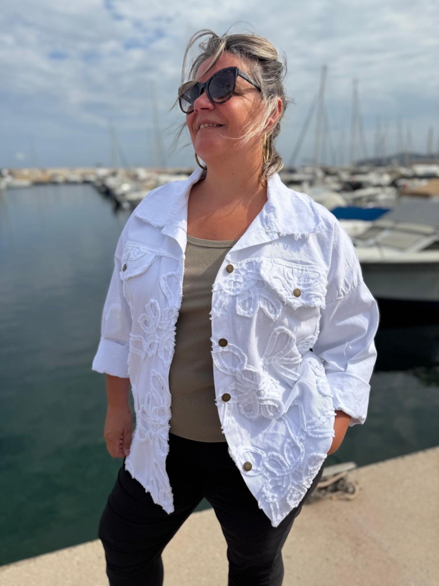 Surchemise Broderie Blanche Grande Taille | Marina & Paloma