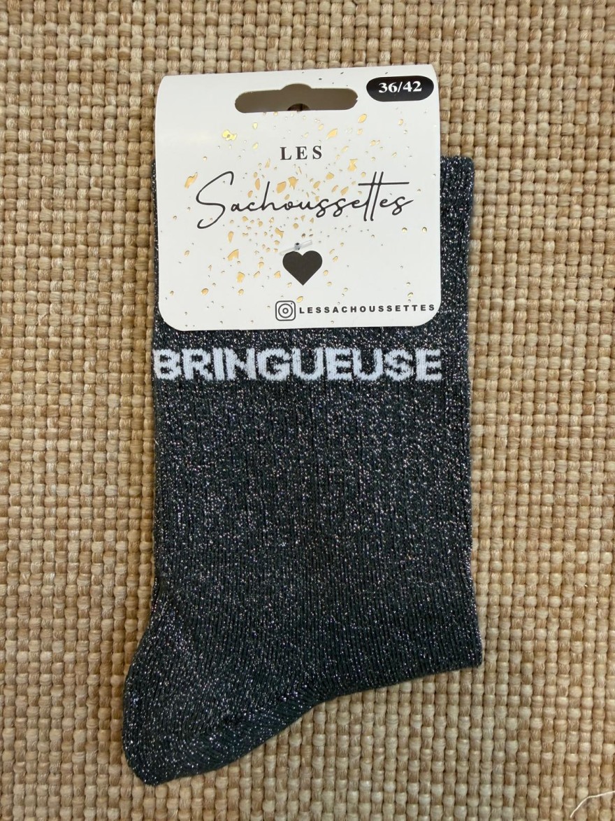Chaussettes à Paillettes Bringueuse Femme Fantaisie et Brillantes | Marina & Paloma