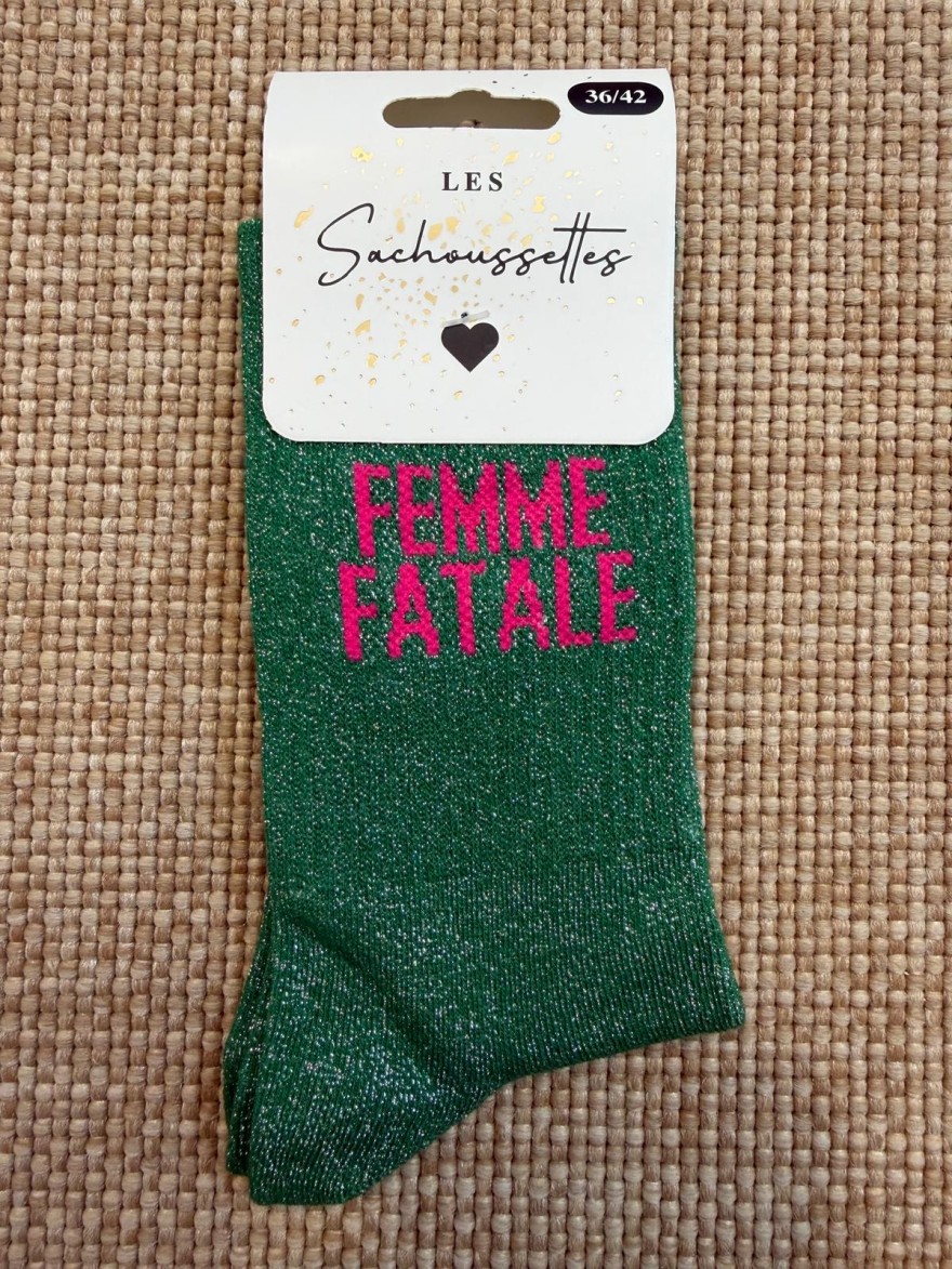 Chaussettes à Paillettes Femme Fatale Femme Fantaisie | Marina & Paloma