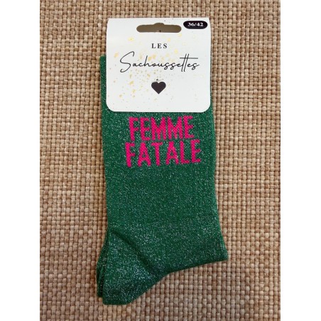 Chaussettes à Paillettes Femme Fatale Femme Fantaisie | Marina & Paloma