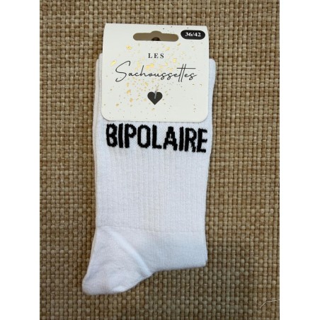 Chaussettes Bipolaire Femme Fantaisie à Message Humoristique | Marina & Paloma