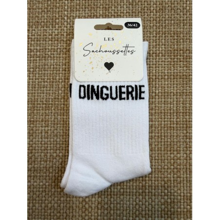Chaussettes Dinguerie Femme Fantaisie à Message Humoristique | Marina & Paloma