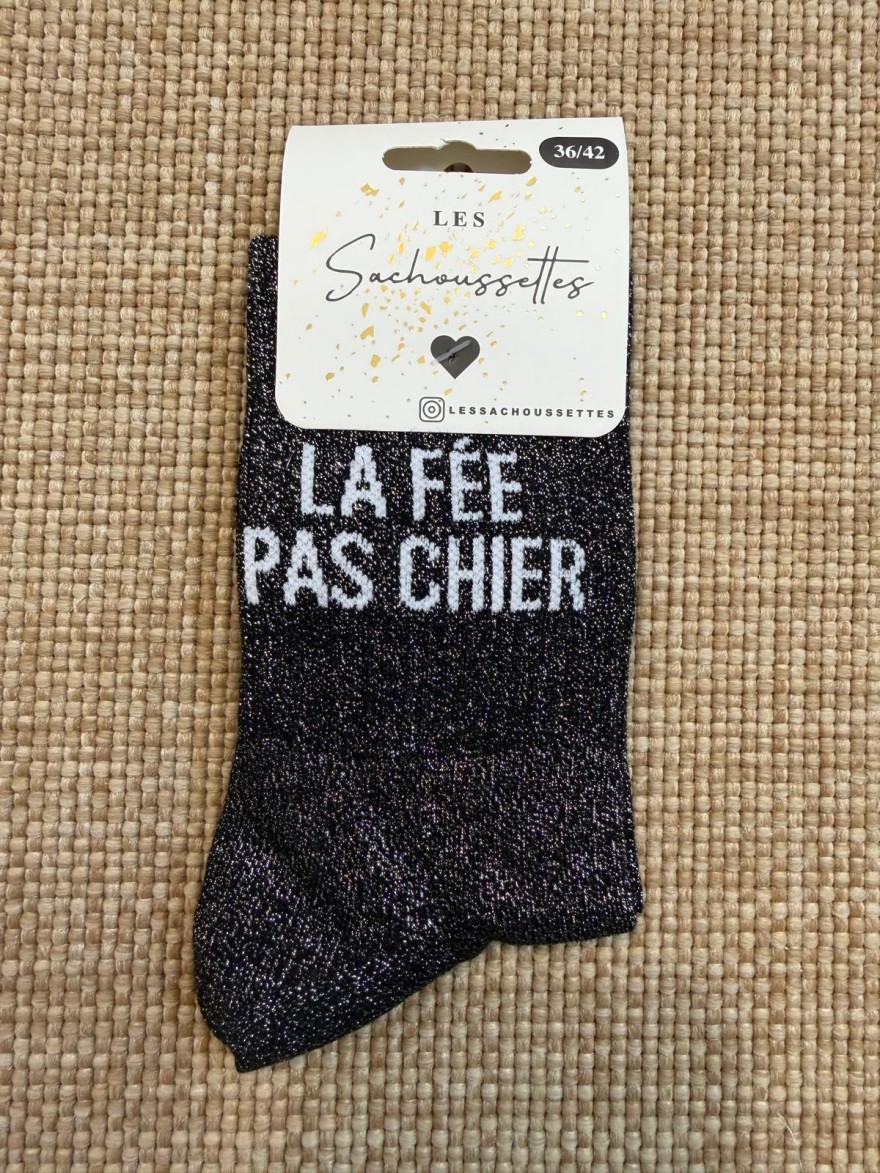 Chaussettes à Paillettes La Fée Pas Chier Femme Fantaisie | Marina & Paloma