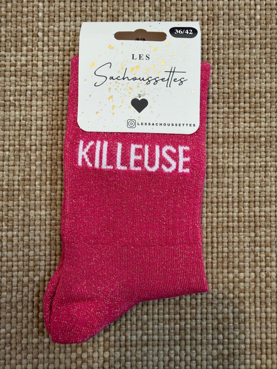 Chaussettes à Paillettes Killeuse Femme Fantaisie et Brillantes | Marina & Paloma
