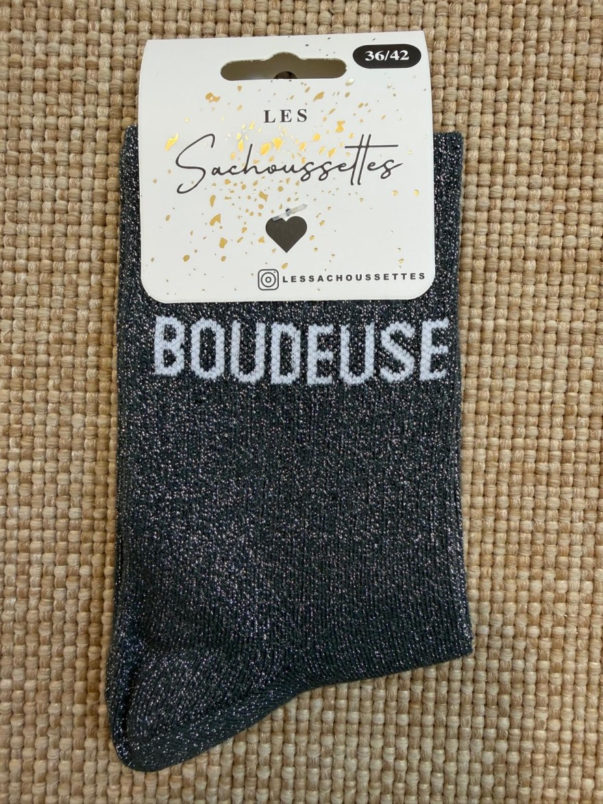Chaussettes à Paillettes Boudeuse Femme Fantaisie et Brillantes | Marina & Paloma