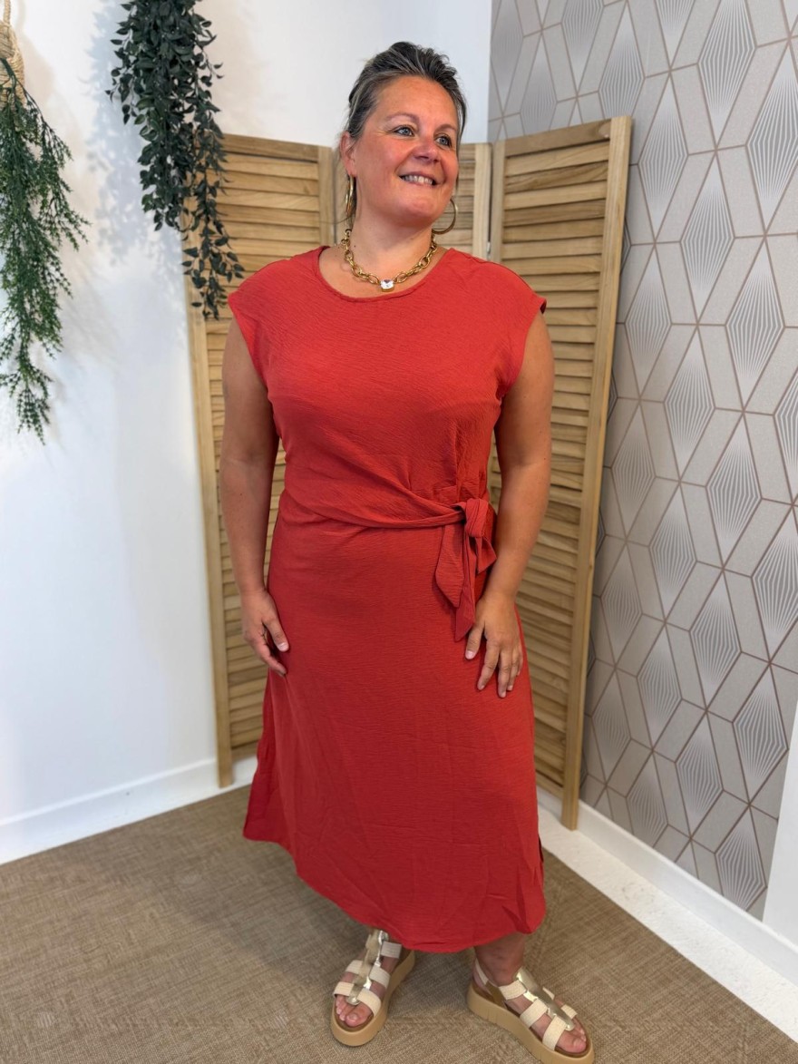 Robe Longue Terracotta Grande Taille Maëlle | Marina & Paloma