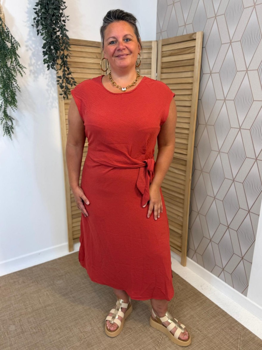 Robe Longue Terracotta Grande Taille Maëlle | Marina & Paloma