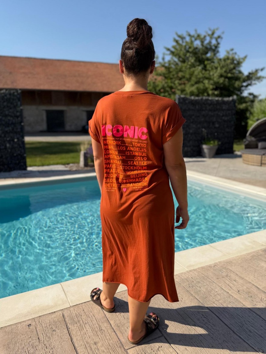 Robe Longue Droite Iconic Fluo Vivichy Made in Italie | Marina & Paloma