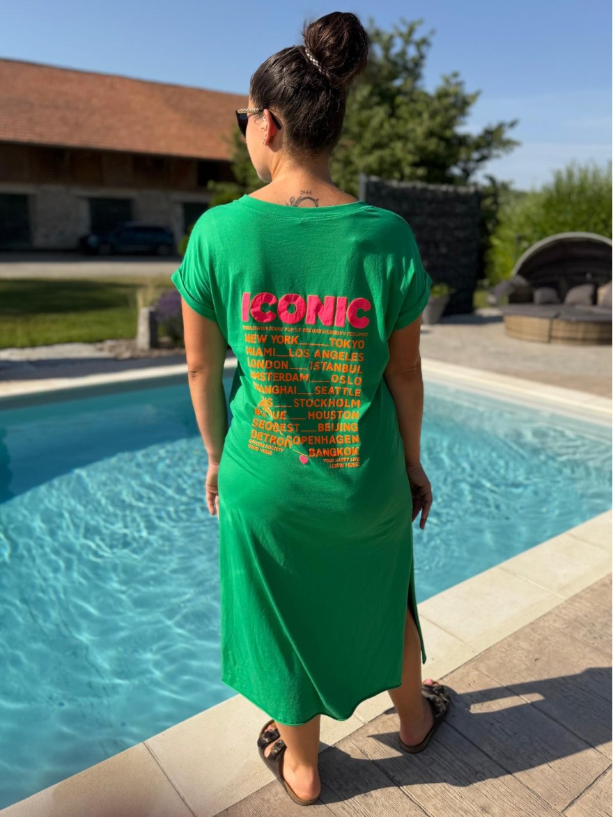 Robe Longue Droite Iconic Fluo Vivichy Made in Italie | Marina & Paloma