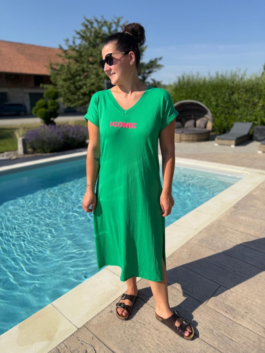 Robe Longue Droite Iconic Fluo Vivichy Made in Italie | Marina & Paloma