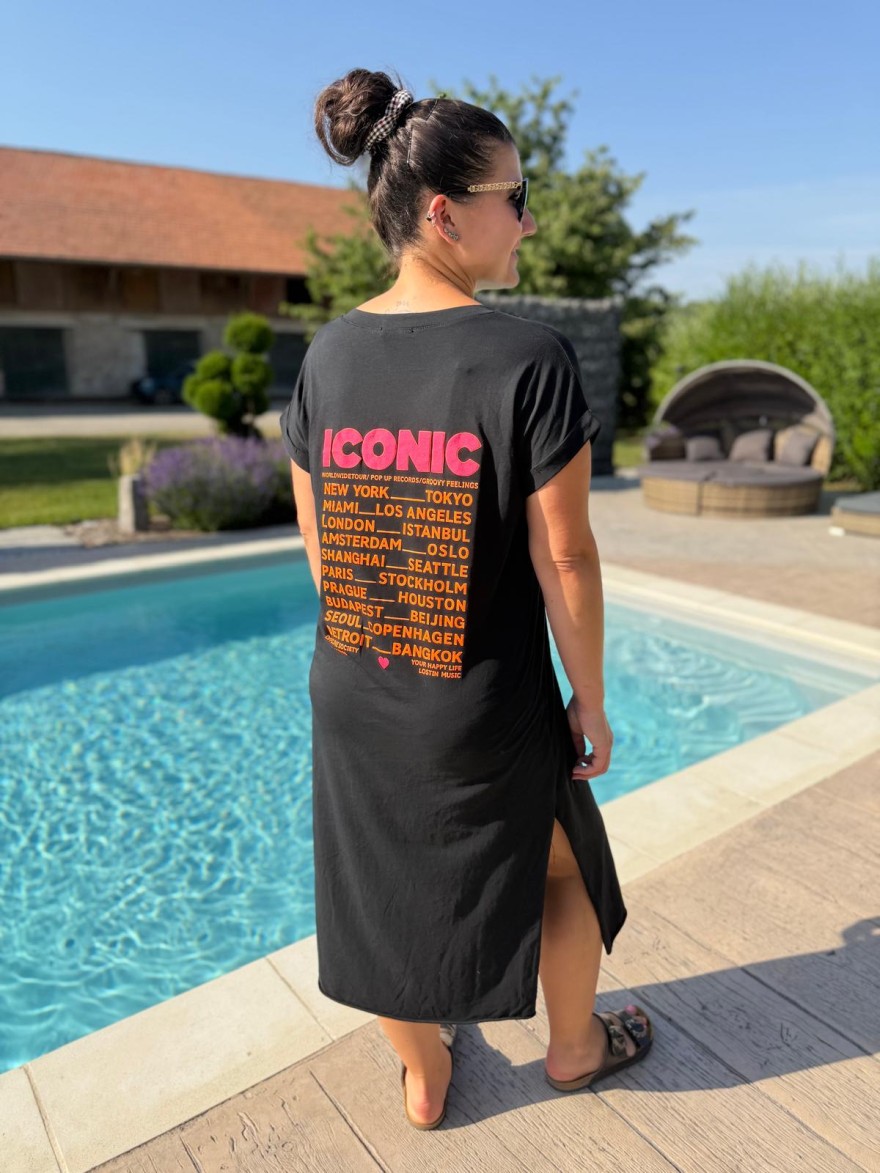 Robe Longue Droite Iconic Fluo Vivichy Made in Italie | Marina & Paloma