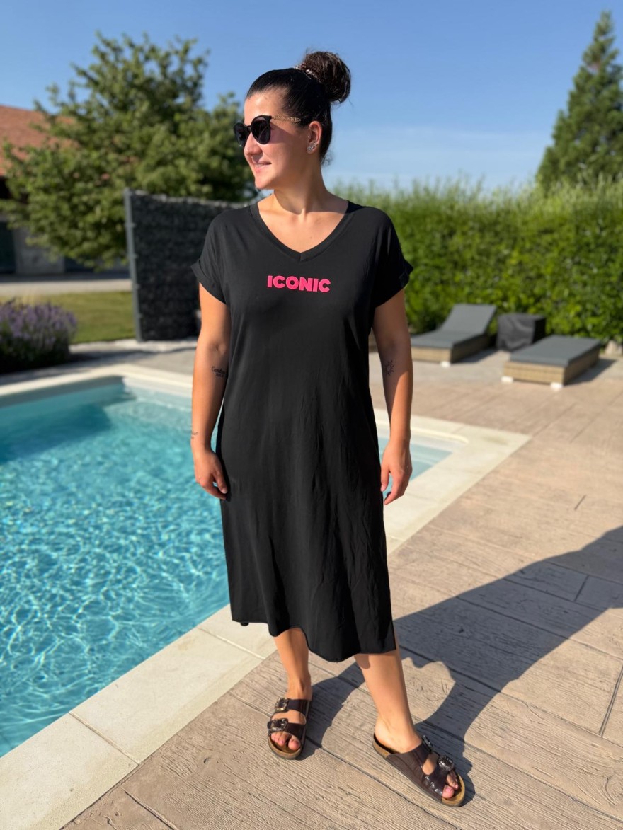 Robe Longue Droite Iconic Fluo Vivichy Made in Italie | Marina & Paloma