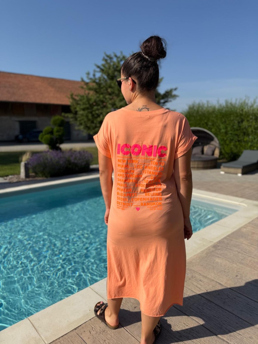 Robe Longue Droite Iconic Fluo Vivichy Made in Italie | Marina & Paloma