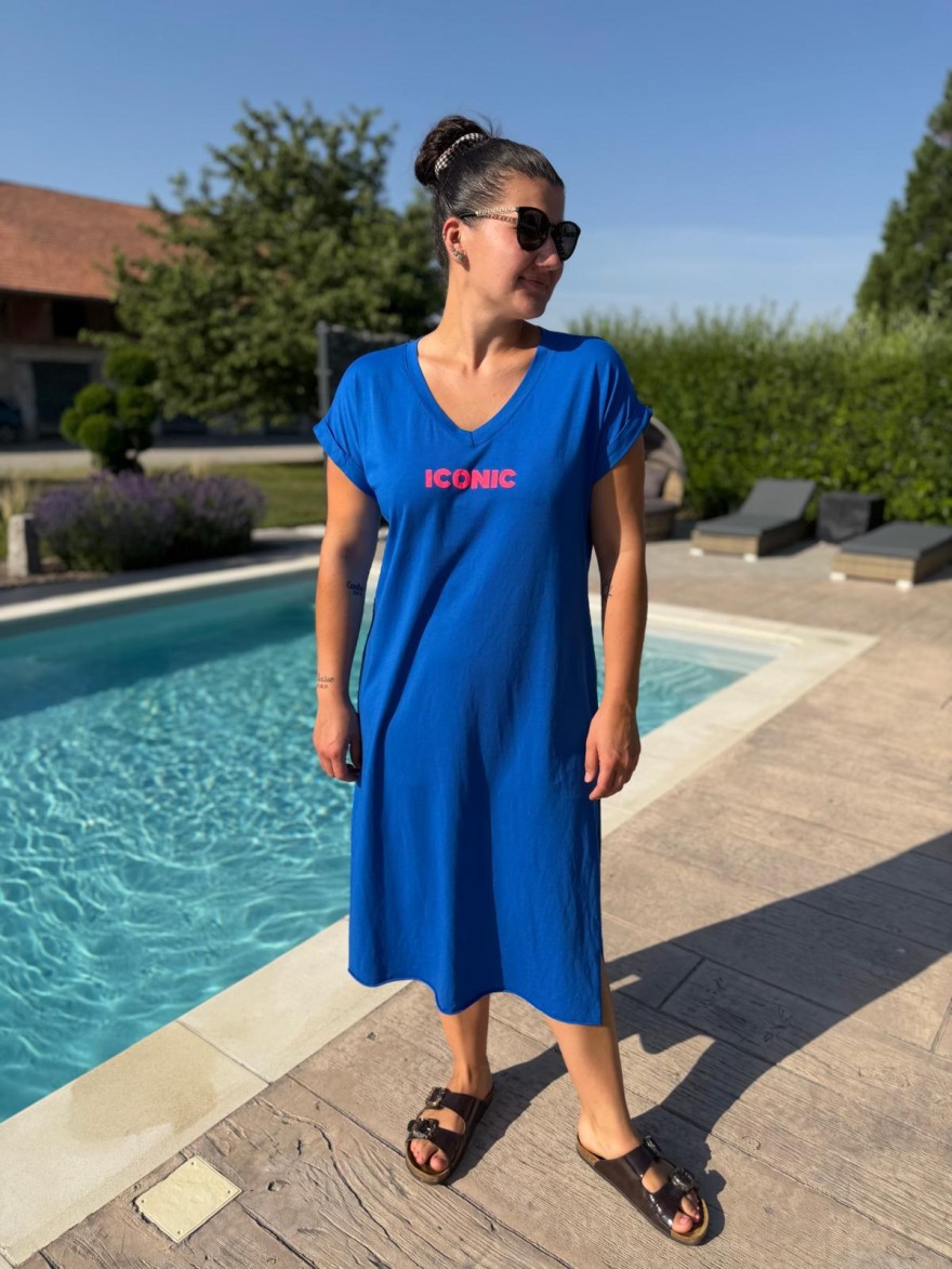 Robe Longue Droite Iconic Fluo Vivichy Made in Italie | Marina & Paloma