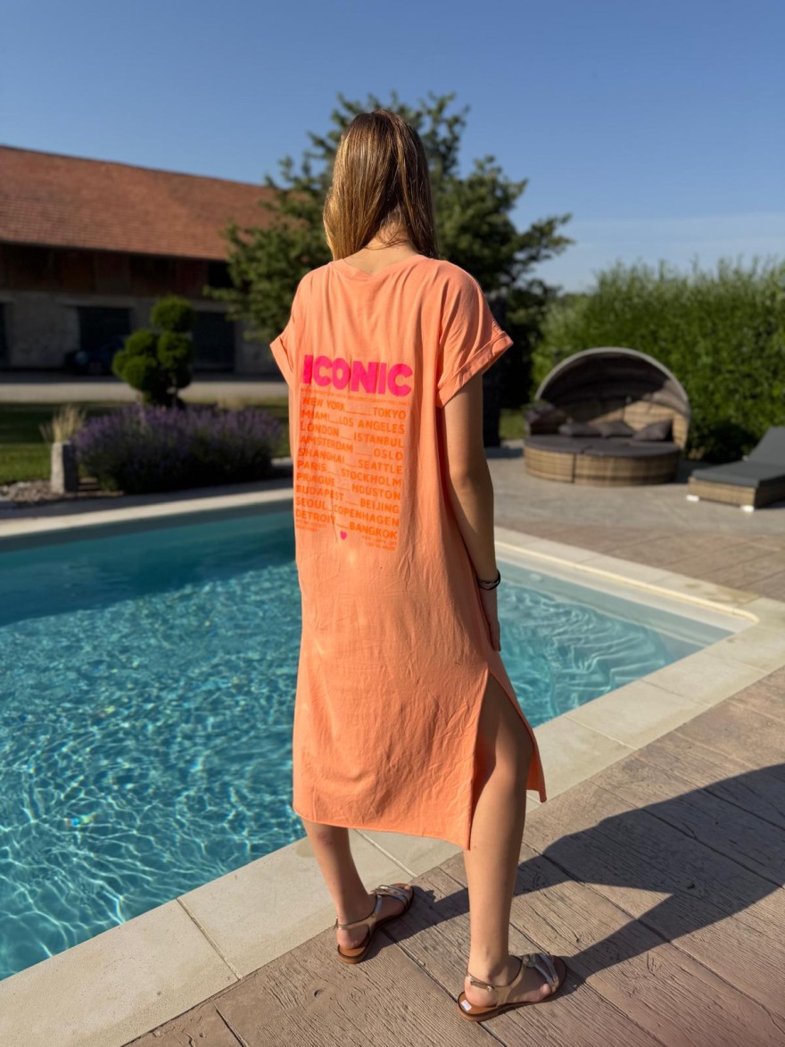 Robe Longue Droite Iconic Fluo Vivichy Made in Italie | Marina & Paloma