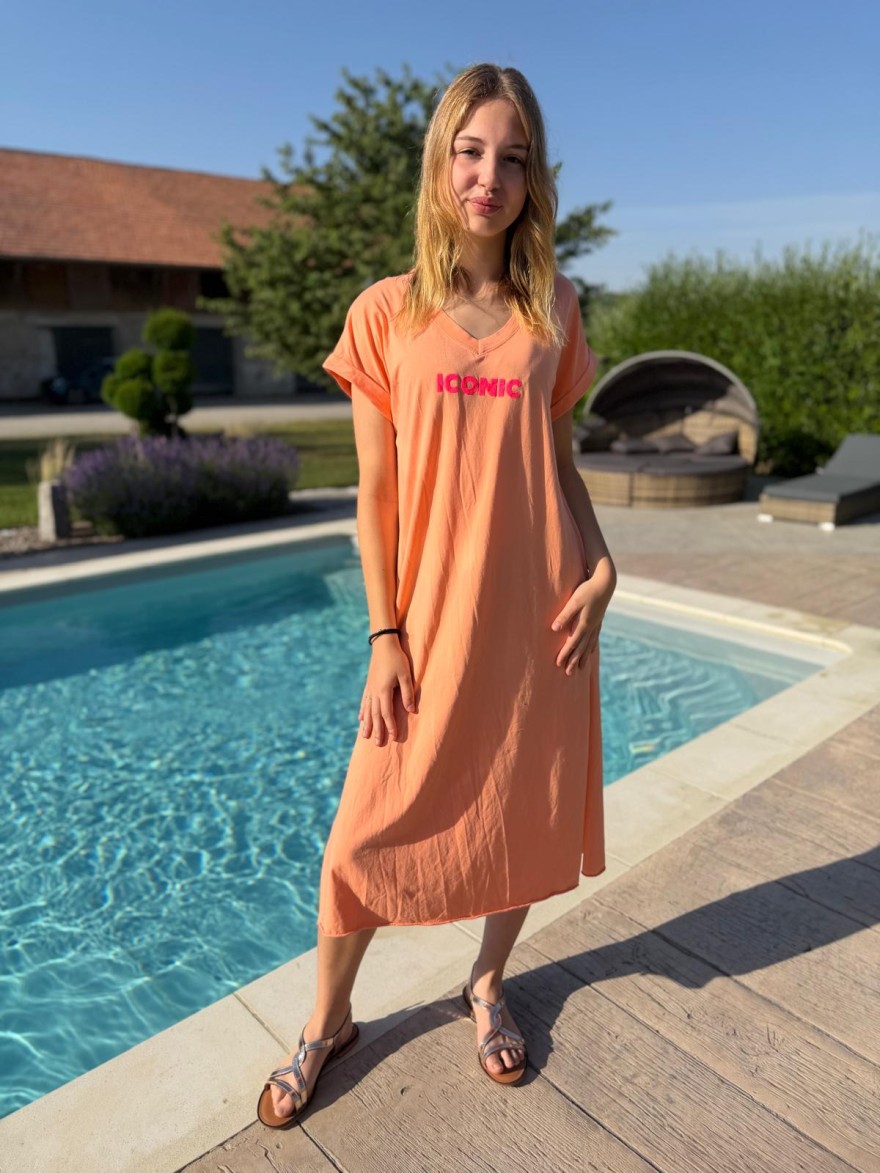 Robe Longue Droite Iconic Fluo Vivichy Made in Italie | Marina & Paloma