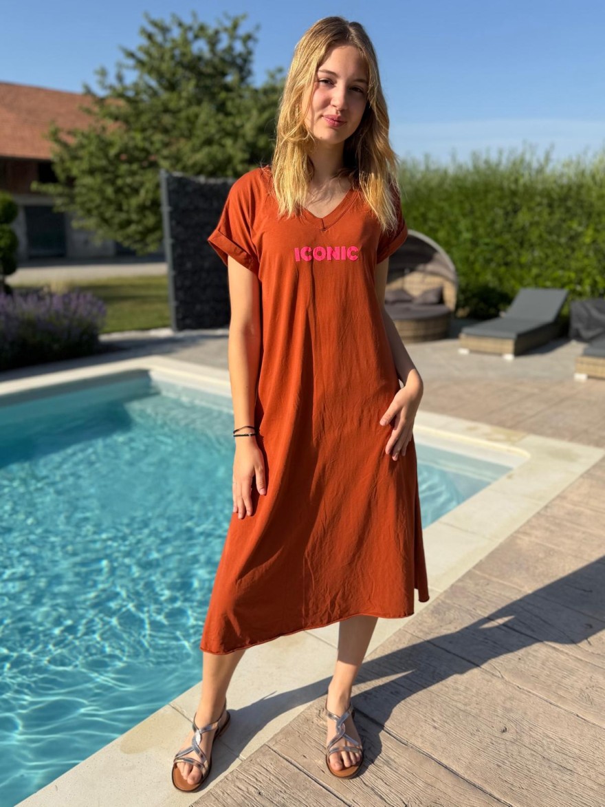 Robe Longue Droite Iconic Fluo Vivichy Made in Italie | Marina & Paloma