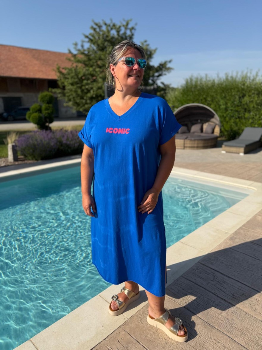 Robe Longue Grande Taille Iconic Fluo Vivichy Made in Italie | Marina & Paloma