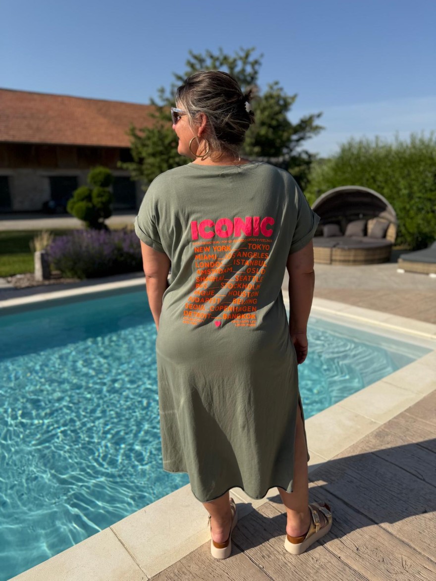 Robe Longue Grande Taille Iconic Fluo Vivichy Made in Italie | Marina & Paloma