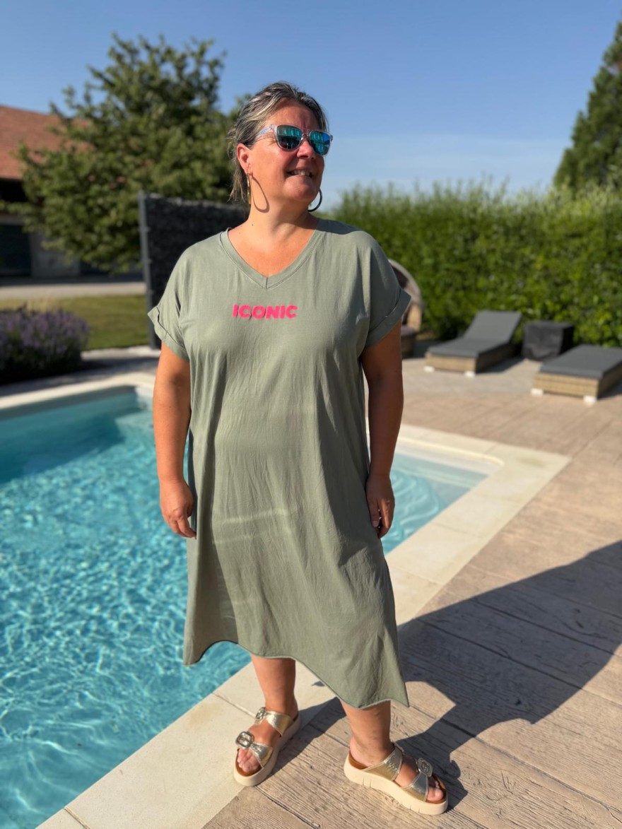 Robe Longue Grande Taille Iconic Fluo Vivichy Made in Italie | Marina & Paloma