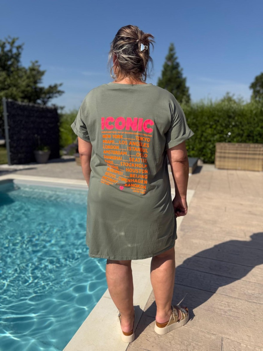 Robe Droite Grande Taille Coton Iconic Fluo Vivichy | Marina & Paloma