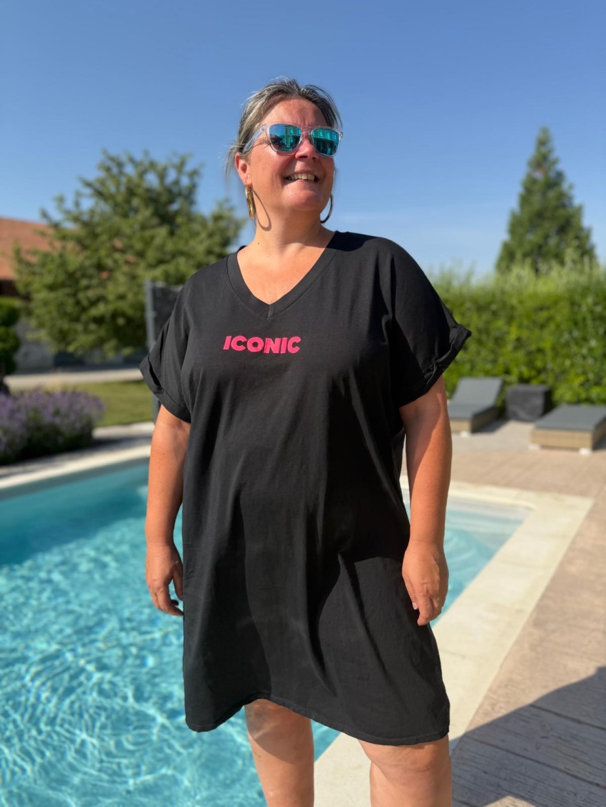 Robe Droite Grande Taille Coton Iconic Fluo Vivichy | Marina & Paloma