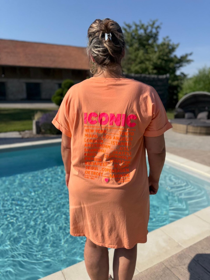 Robe Droite Grande Taille Coton Iconic Fluo Vivichy | Marina & Paloma